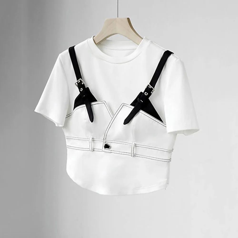 Модные лоскутные женские топы и футболки 2024 подиум роскошный известный бренд