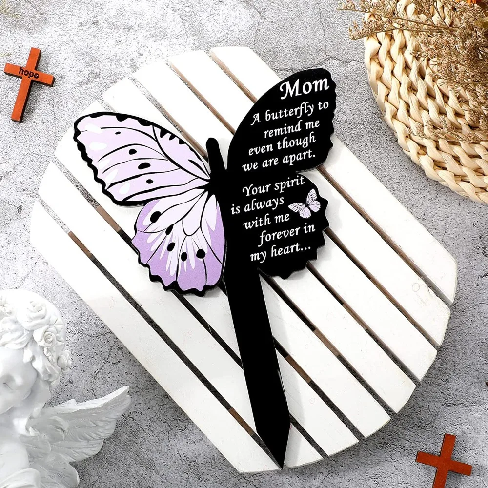

Outdoors Butterfly Grave Garden Sign Commemorative Stake Pendant Decorate