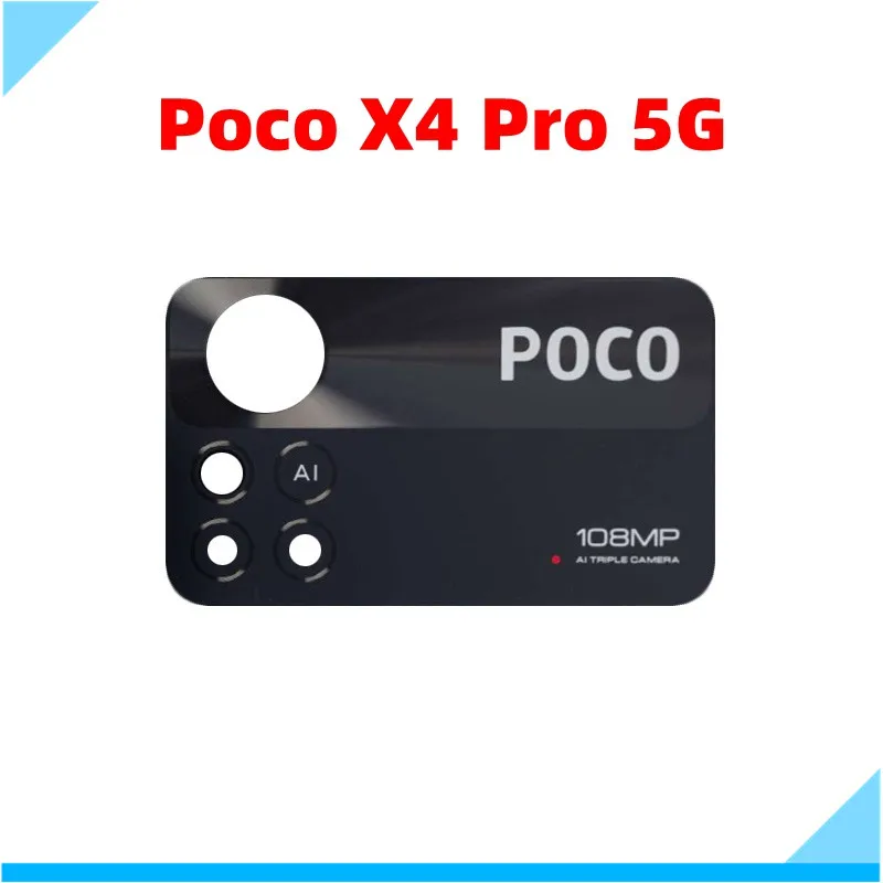 

Оригинальный стеклянный объектив для камеры Xiaomi Poco X4 Pro 5G задняя крышка для объектива сотового телефона запасные части