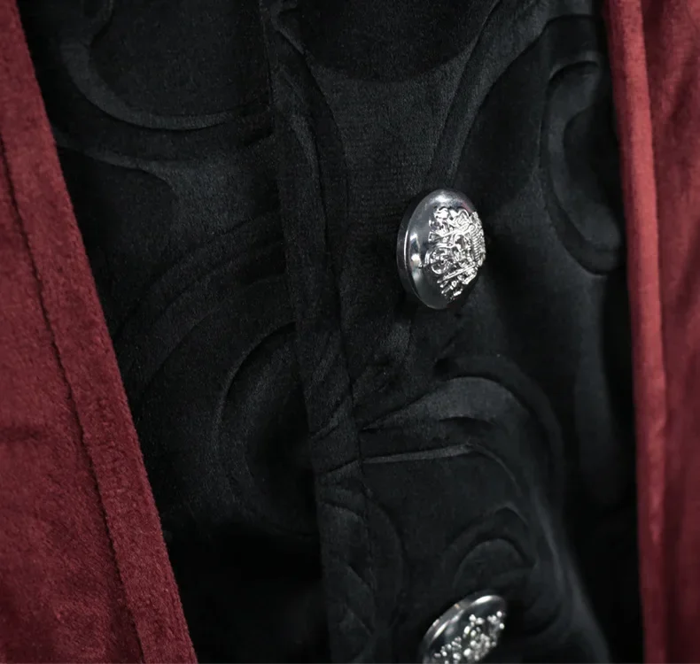 Мужской костюм средневековый стимпанк придворный смокинг с пряжками ужин тонкое