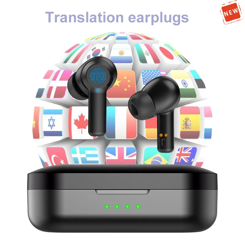 

Real-time New Voice Translation Earbuds 80 Languages Translation Wireless Bluetooth 5.0 Translation Headset with Charging Box