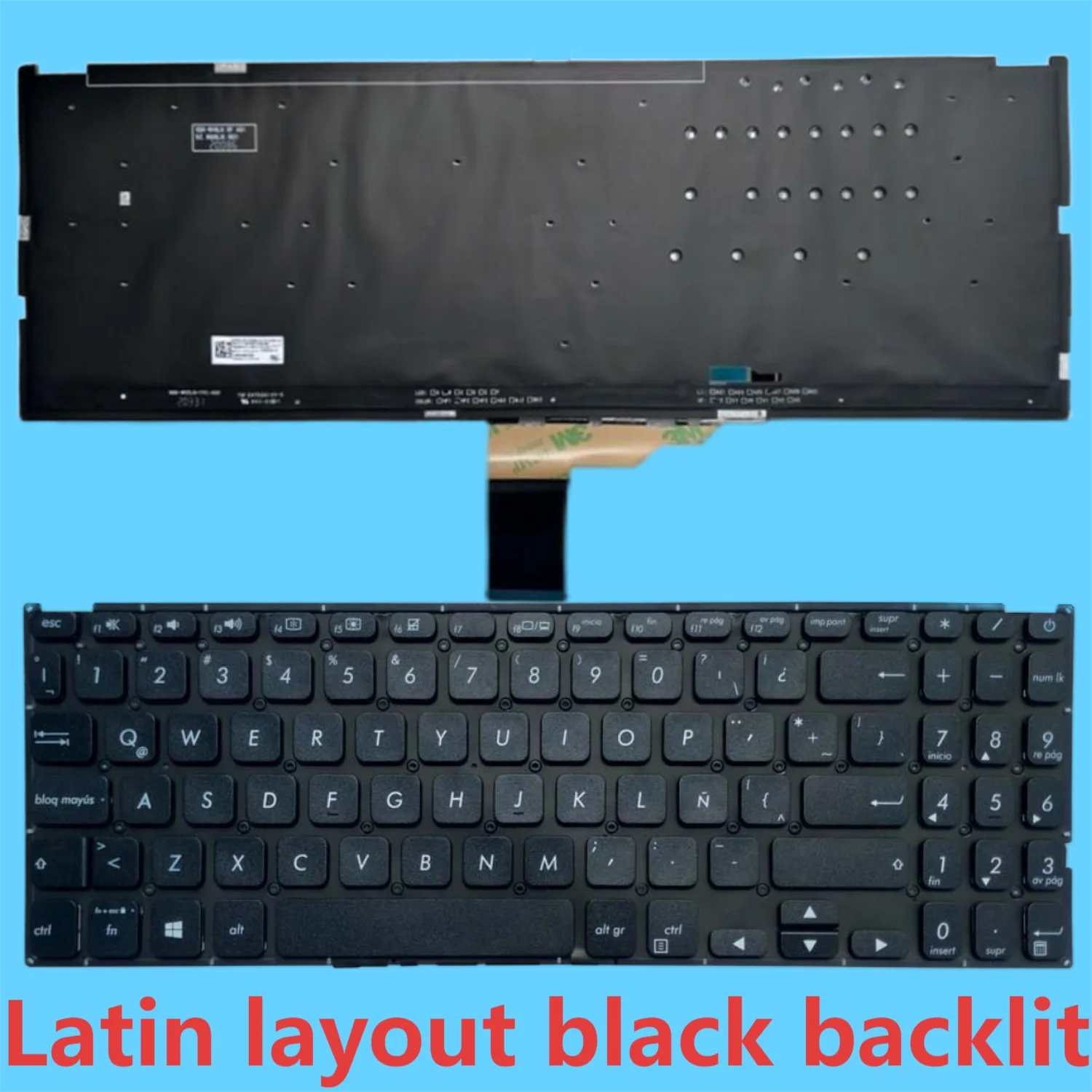 Фото X512 SP/латинская клавиатура для ASUS X512FA X512FB X512FL X512DA X512JA X512UA F512DA F512JA F512FA F512UA Y5200F V5000F серебристо-черный №1