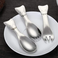 304 stainless steel kids cutlery set children coffee kitchen supplies dinnerware ice cream spoon salad fork tableware