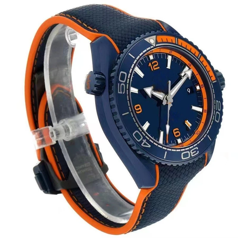 

2022 Men Quartz Watches Hippocampus Series Wrist Watch Men's Male Clock Steel Band Dark Blue Relogio Masculino Reloj De Hombre