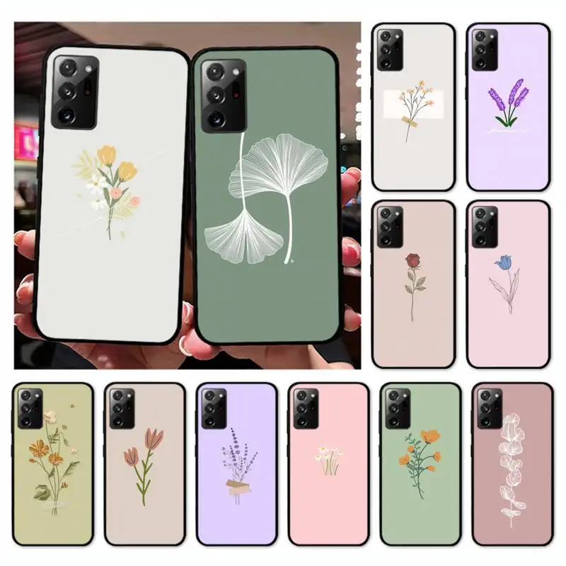 

Flower Floral Phone Case for Samsung Note 20 Ultra 10 Pro 9 8 5 M51 M31 M30 S M20 M11 M10 A20S A32 Cover