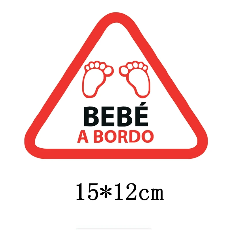 

Car Sticker Funny 15cm*14cm Lovely Baby on Board In Spanish Automobiles Motorcycles Exterior Accessories PVC Decal