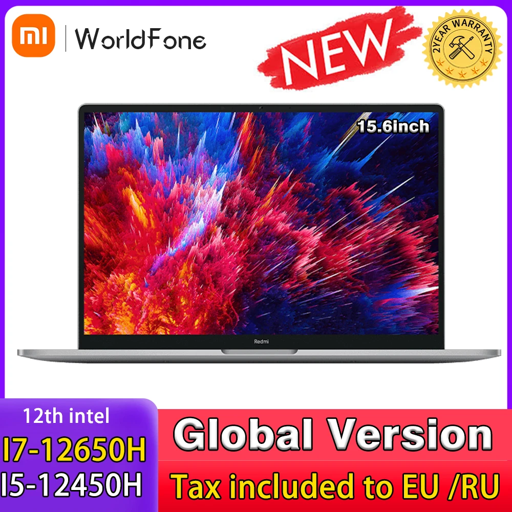 

Новейший оригинальный ноутбук Xiaomi RedmiBook Pro 15 2022, ноутбук Intel i7 12650H/i5 12450H, экран 15,6 дюйма, 16 ГБ, Windows 11, компьютер, ПК