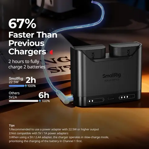 SmallRig Зарядное устройство для аккумуляторов Canon LP-E6