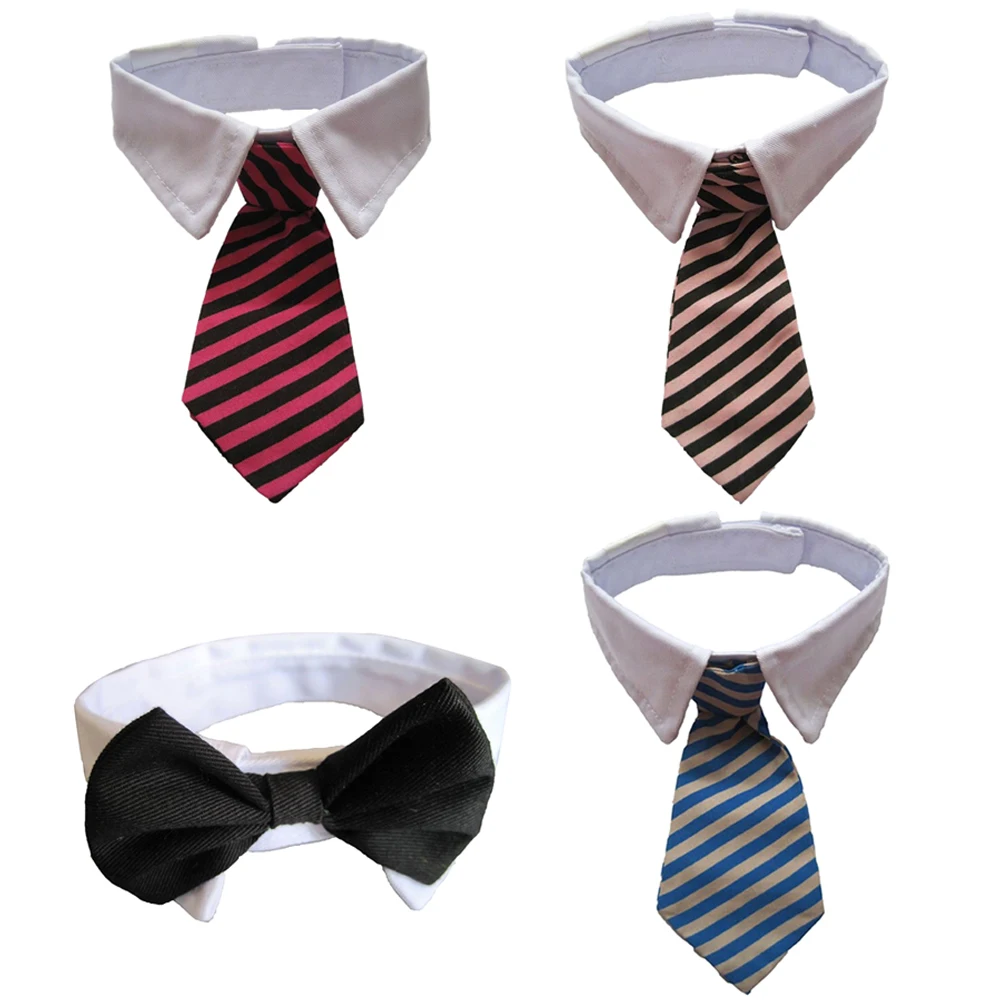 

Dog cat neck loop necktie bowknot