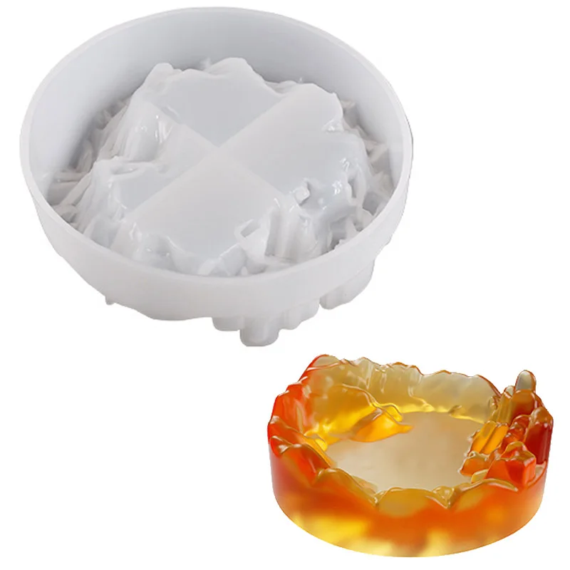 

Mountain Peak Ashtray DIY Casting Art Multipurpose Handcraft Agate Home Decor Aroma Stone Jewelry Tray Candle Holder Making
