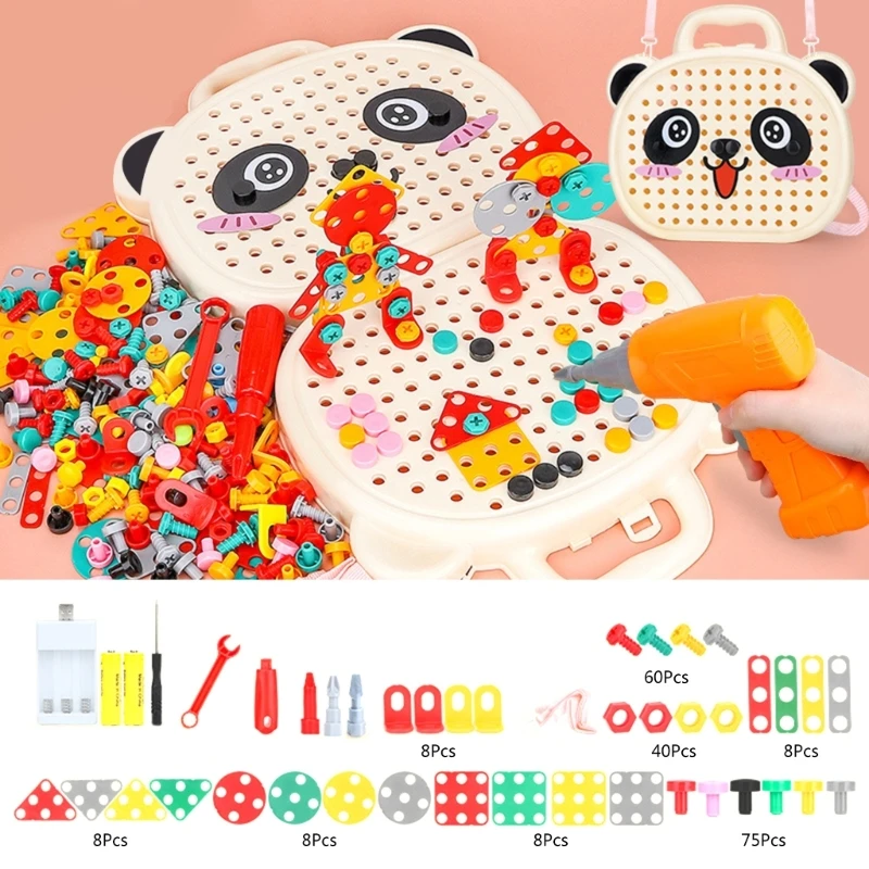 

Конструктор винтовой детский, игрушка «сделай сам» для электронной дрели, игровой набор винтов для мальчиков, подарок на день рождения