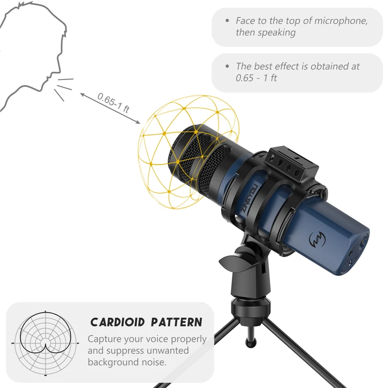Конденсаторный USB-микрофон KINDLOV 192 кГц/24 бит