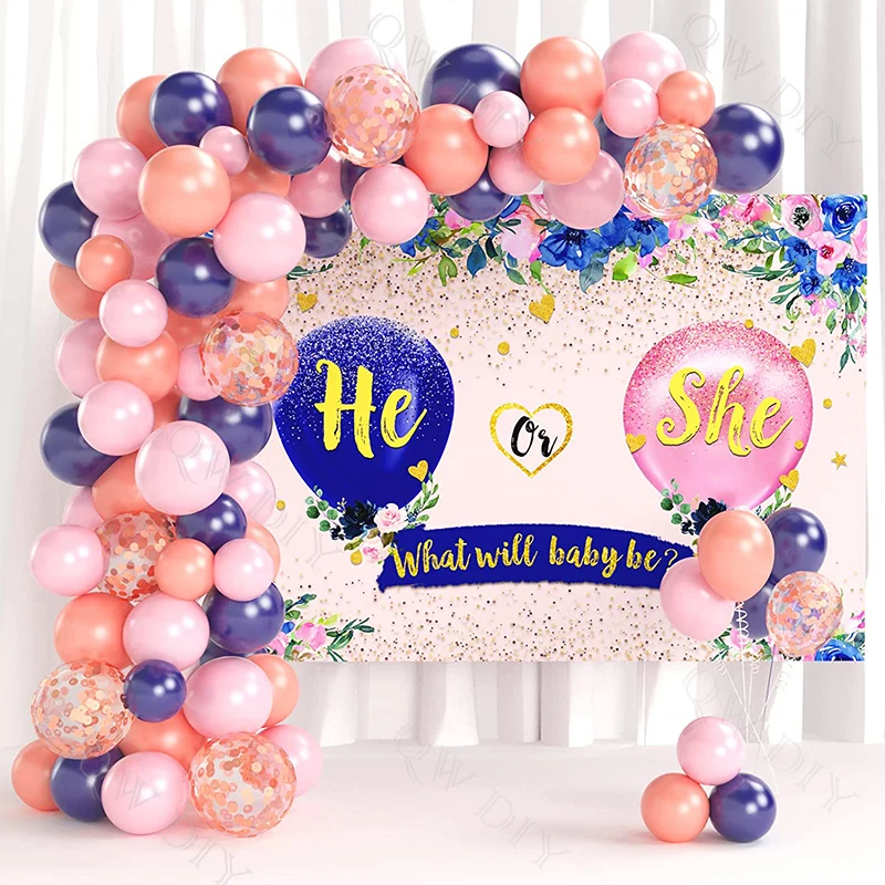 

Конфетти, розовый, золотой, темно-синий, розовый воздушный шар, гирлянда для мальчиков и девочек, товары для вечеринки, украшение для вечерин...