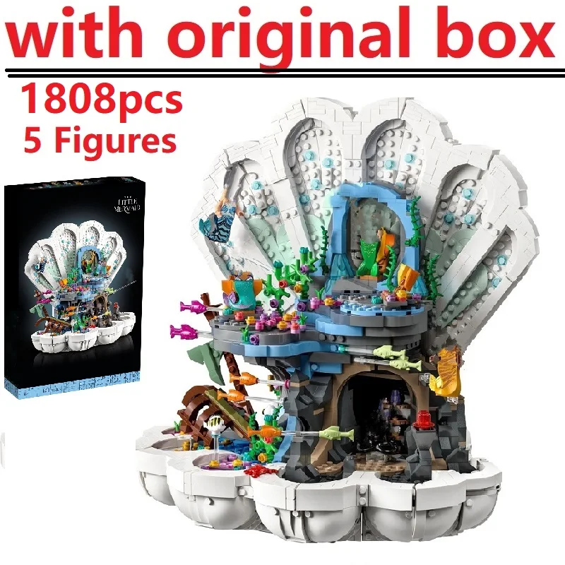 

With original box 43225 Mermaid Royal Clamshell Building Blocks Princess Palace Castle Toys For Girls Kids Friends Gift