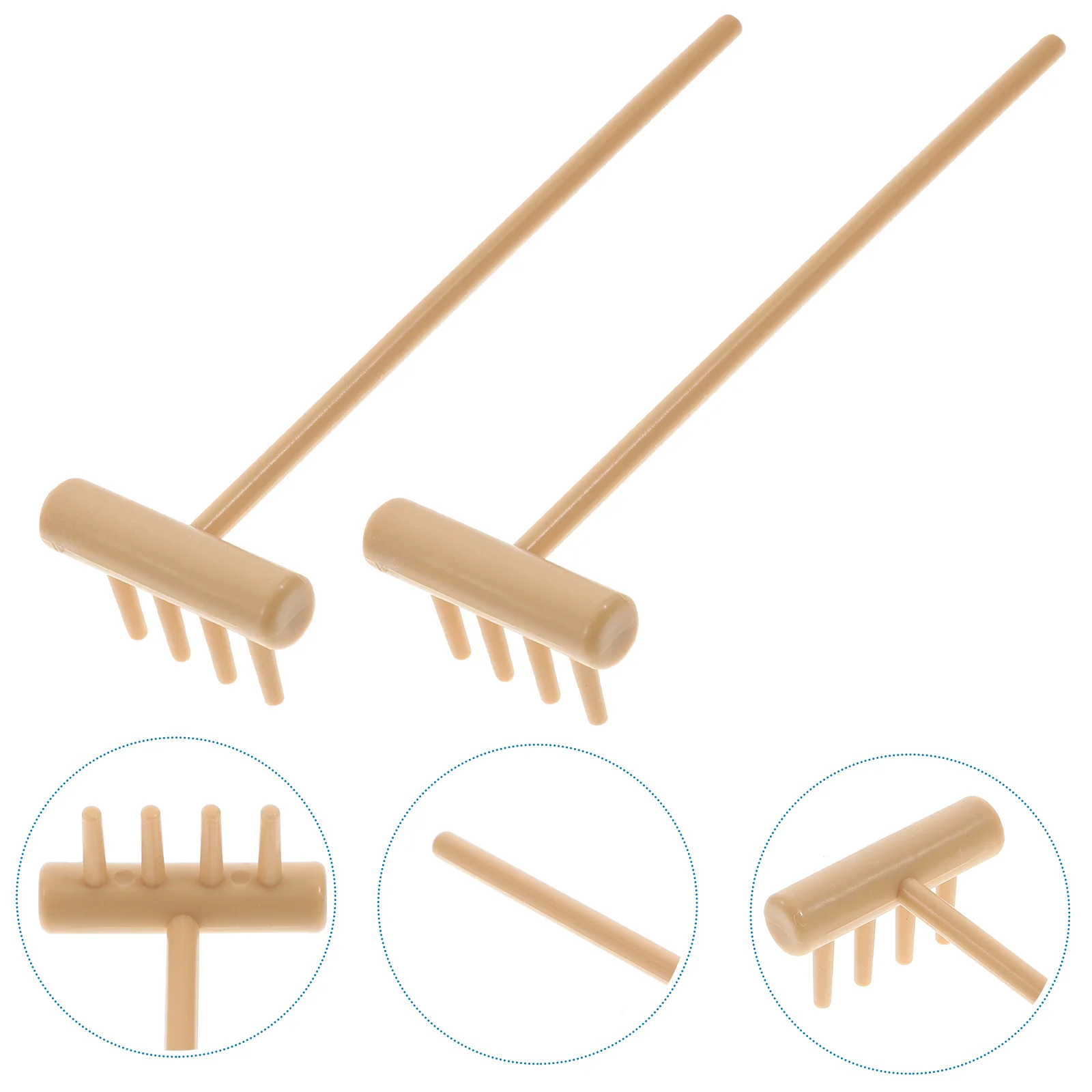 

6 Pcs Sand Rake Zen Miniature Rakes Meditation Small DIY Tools Sandbox Micro Plastic Table Office Japanese