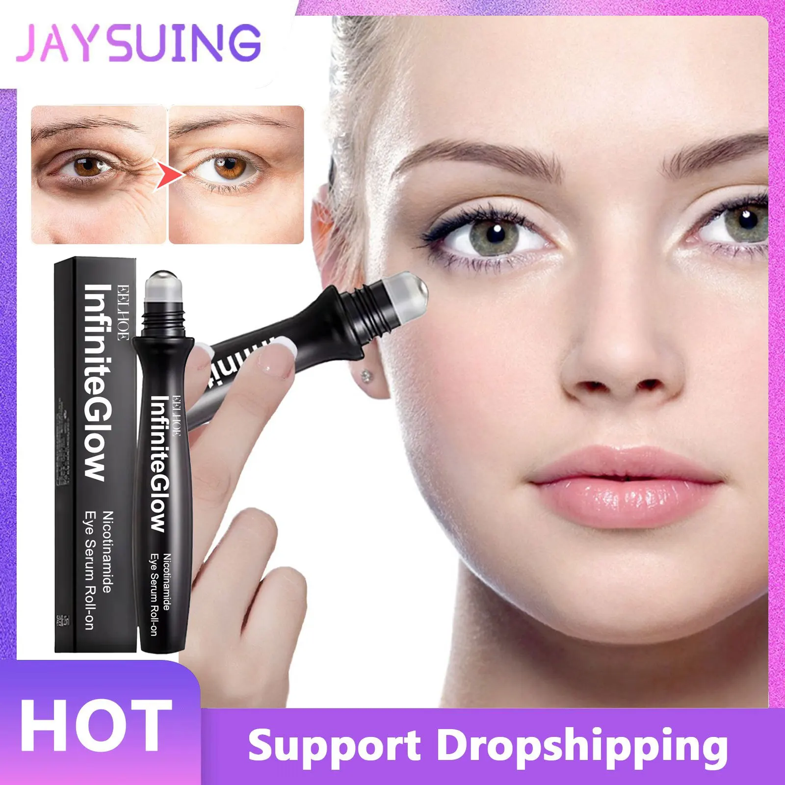 

Niacinamide Eye Massager Roller Eye Bags Remove Dark Circles Reduce Fine Lines Against Puffiness Nourishing Skin Eye Cream Stick