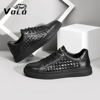 volo 2021 new leather braided belt shoes casual leather shoes british thunder layer cattle shoes men wear