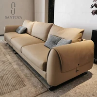 santo elegant light luxury high end living room baxter minimalist sofa combination small family net red leather furniture