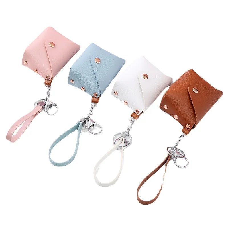 

1PCS Hot Selling Small Wallet Pendant Of Keychain Coin Purse PU Leather Wallet Cute Purse For Women Girl Fashion Jewelry Gift