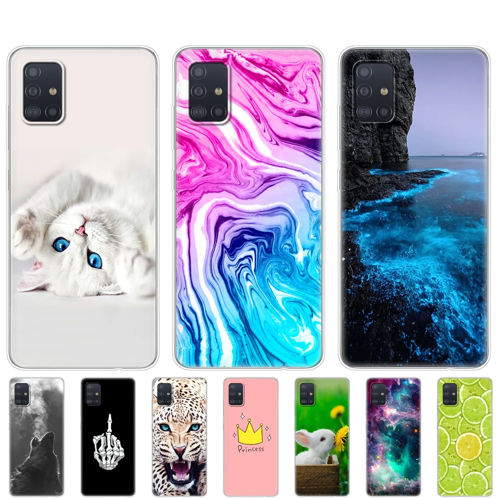 For Samsung Galaxy A51 Case Silicon Transparent Back Cover Phone Cases For Samsung A51 A515 Soft Case 6.5inch coque