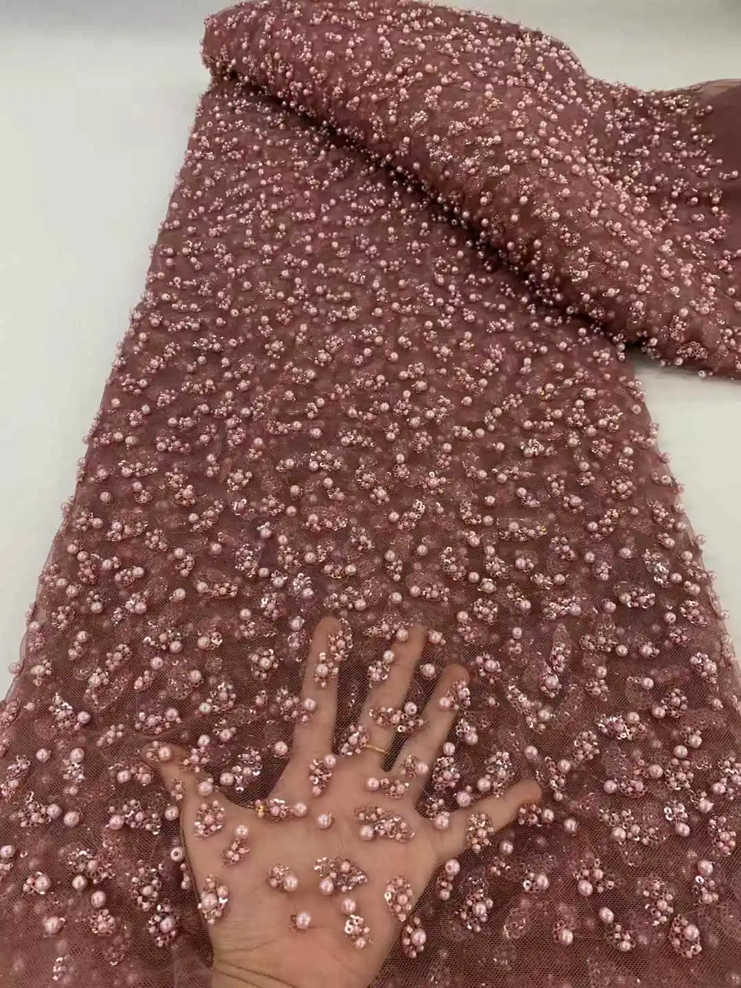 Африканская кружевная ткань 2024 блестки бисер вышивка кружево нигерийская