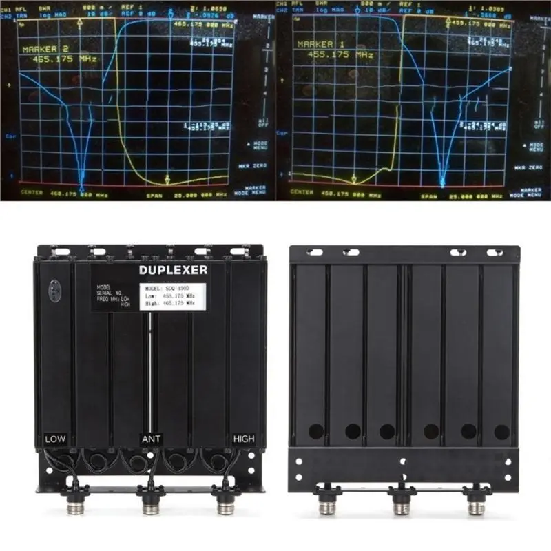 Фото Дуплексер A37T-HF400-470Mhz 50W для радиорепитеров с предустановленными низкими частотами 455МГц и высокими частотами 465МГц №5
