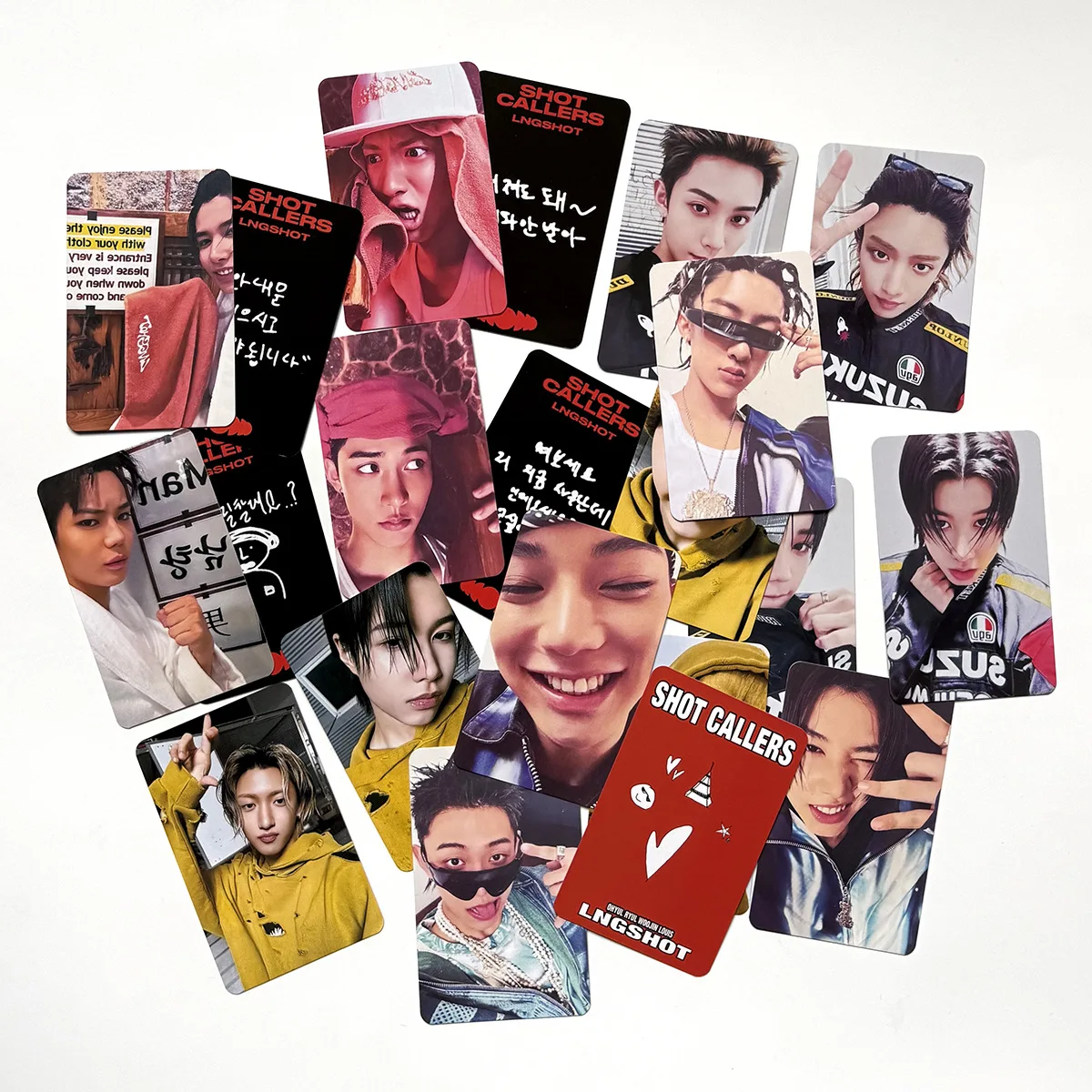 Фото 4 шт. LNGSHOT 1-й альбом SHOT CALLERS K4 Специальные карточки POP-UP Store WVS Открытки RYUL WOOJIN LOUIS OHYUL Фанатские карточки с ярким эффектом №5