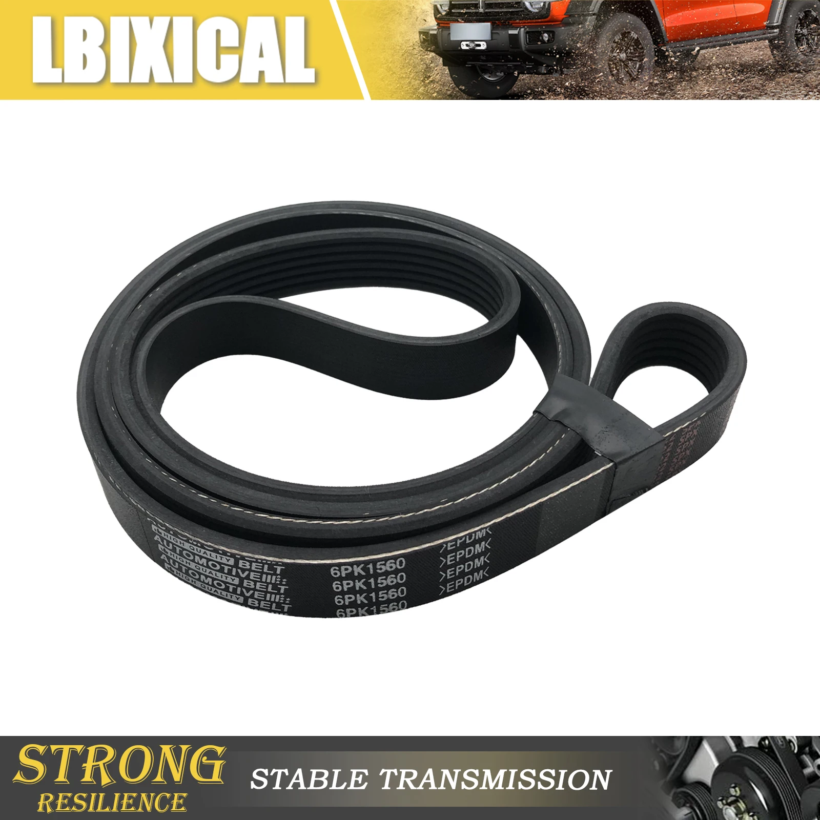 

LBIXICAL EPDM Змеиный ремень 6PK1560 Подходит для BMW Chevrolet Ford Pontiac Oldsmobile GAS OHV