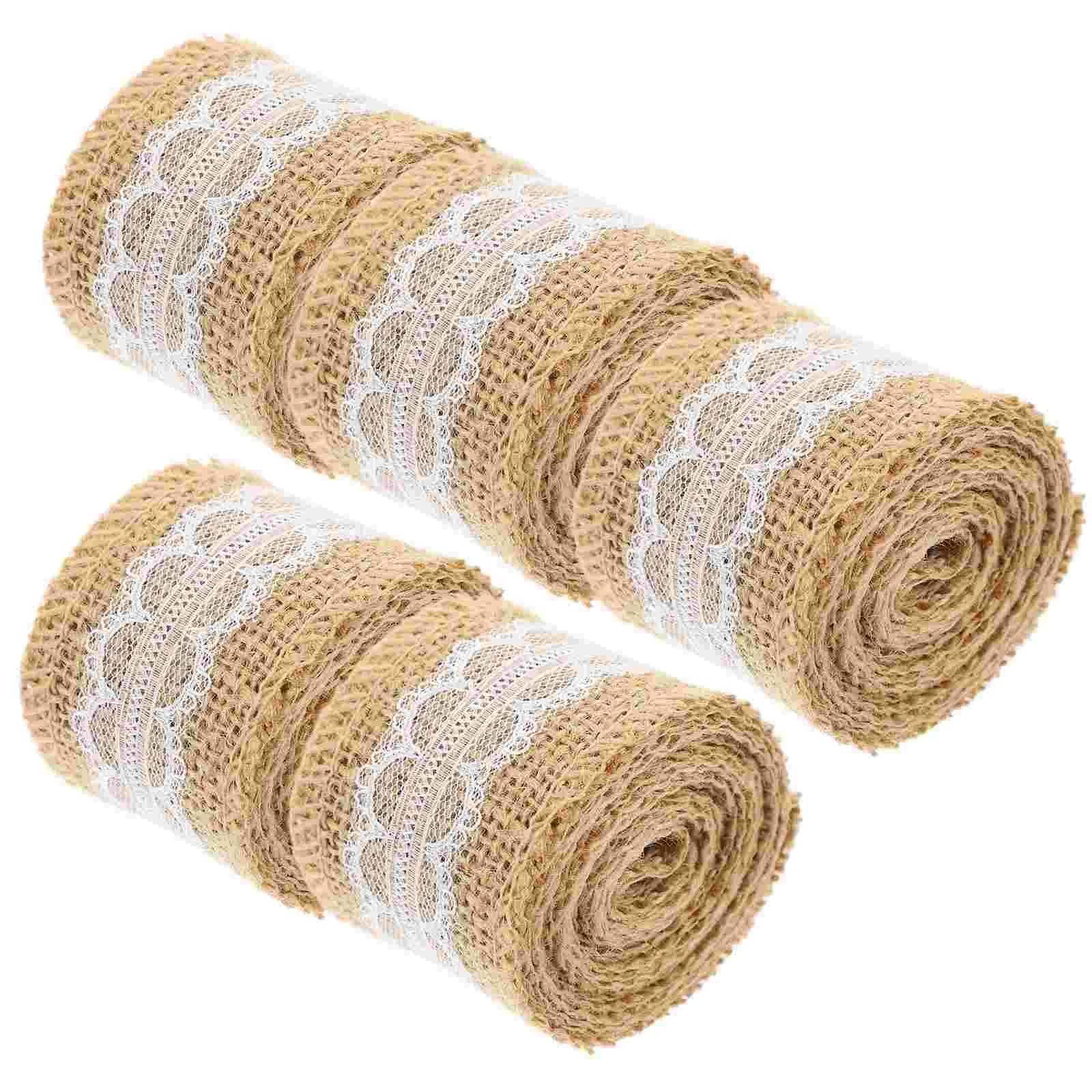 

Ribbons Ribbon Lace Burlap Gift Jute Trims Easter Wrapping Red Wire Rustic Wedding Wreath Craft Natural Flower Floral Favors