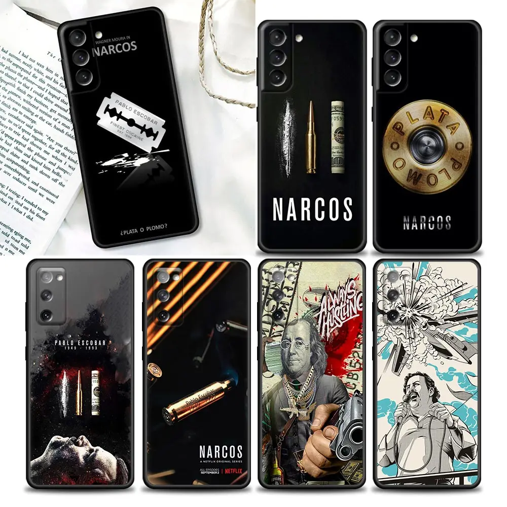 

Funny Pablo Escobar Comic Film Phone Case For Samsung Galaxy S23 S22 S21 S20 Fe 5G S9 S10e Plus Ultra Black Cover Fundas Coque