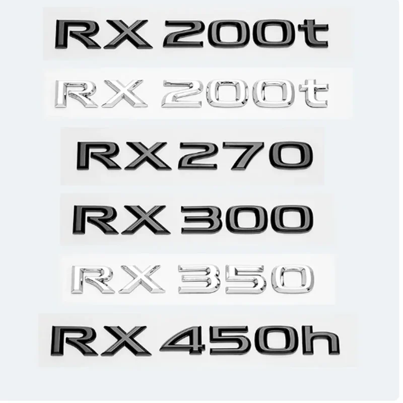 3D хромированный глянцевый черный ABS RX200t RX270 RX300 RX350 RX450h RX450hL HYBRID эмблема для LEXUS