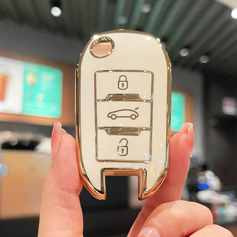 

Чехол для автомобильного ключа Smart Key из ТПУ для Peugeot 208 107 206 306 307 308 2008 3008 4008 RCZ Citroen C1 C2 C3 C4 C5 CACTUS C8