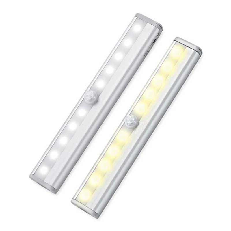 

Under Cabinet Lights,10 LED Battery Operated Motion Light, Magnetic Night Light for Kitchen, Stairs,Hallway F1CF