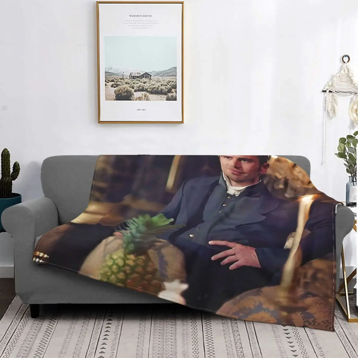 

Sanditon-Manta a cuadros для детей, cubrecama, cama, sofa, manta double