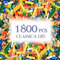 diy bulk bricks classic 300 1800 pieces creative building blocks city moc model kits educational childrentoys compatible brand