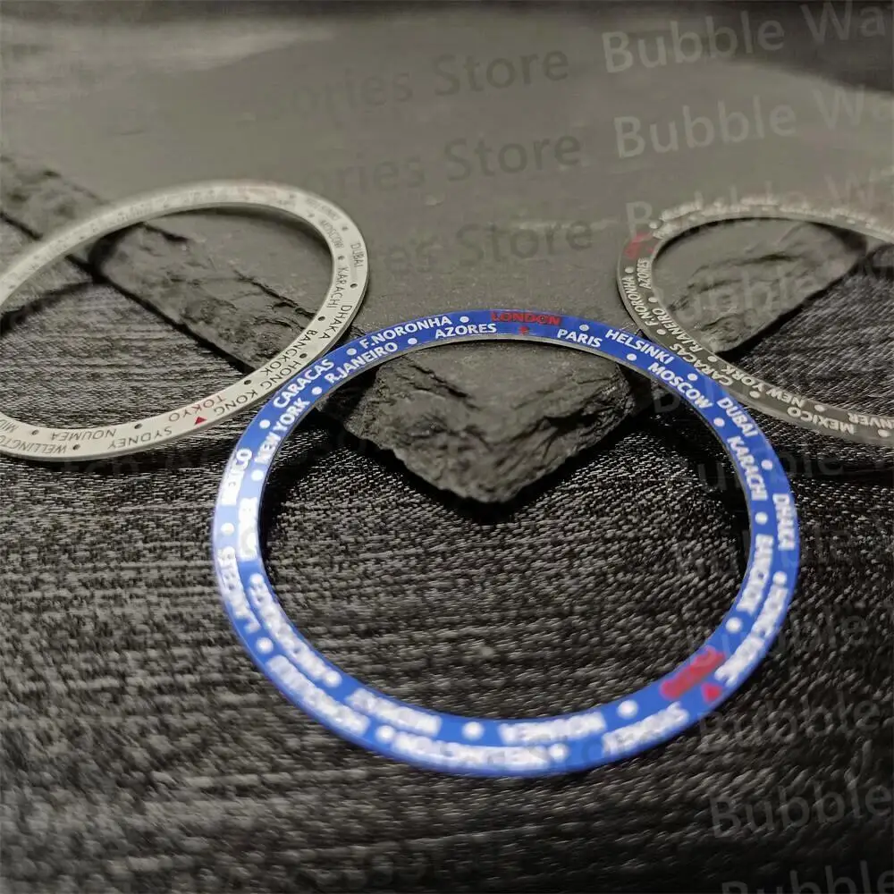 Mod 38MM Silver Blue Black Aluminum Bezel Insert Fit For SKX6105 Movement Dive Watch