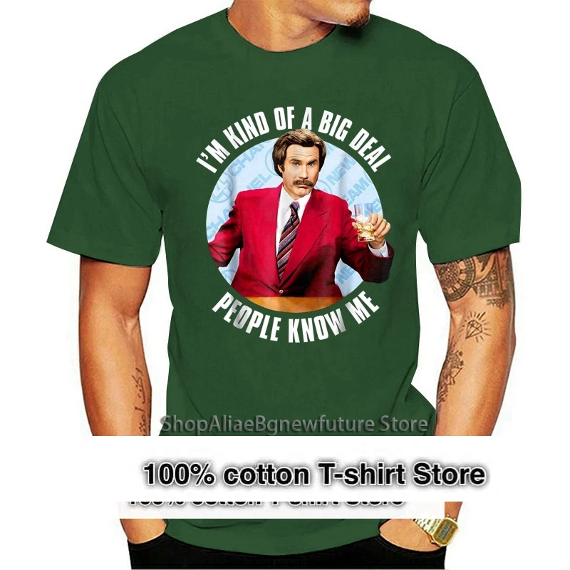 

Брендовая мужская рубашка Anchorman Ron, бордовая, I m, очень выгодная футболка