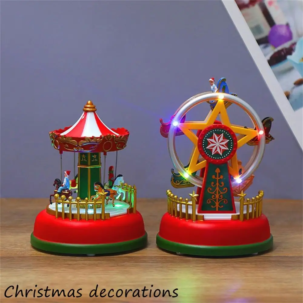 

Светодиодный светильник из смолы, Рождественский домик, светящаяся кабина для рождественских украшений, украшения «сделай сам» для рождес...