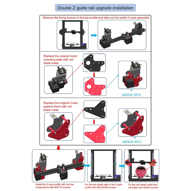 Для комплекта линейных направляющих Ender-3/CR10 с двойной осью MGN12C кронштейном для