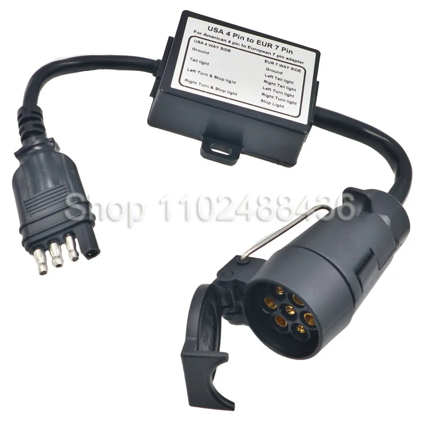 Автомобильный преобразователь US 7-Way Plug To Eu 13-Pin 7 Way to EU 4 EU7 круглый разъем аксессуар