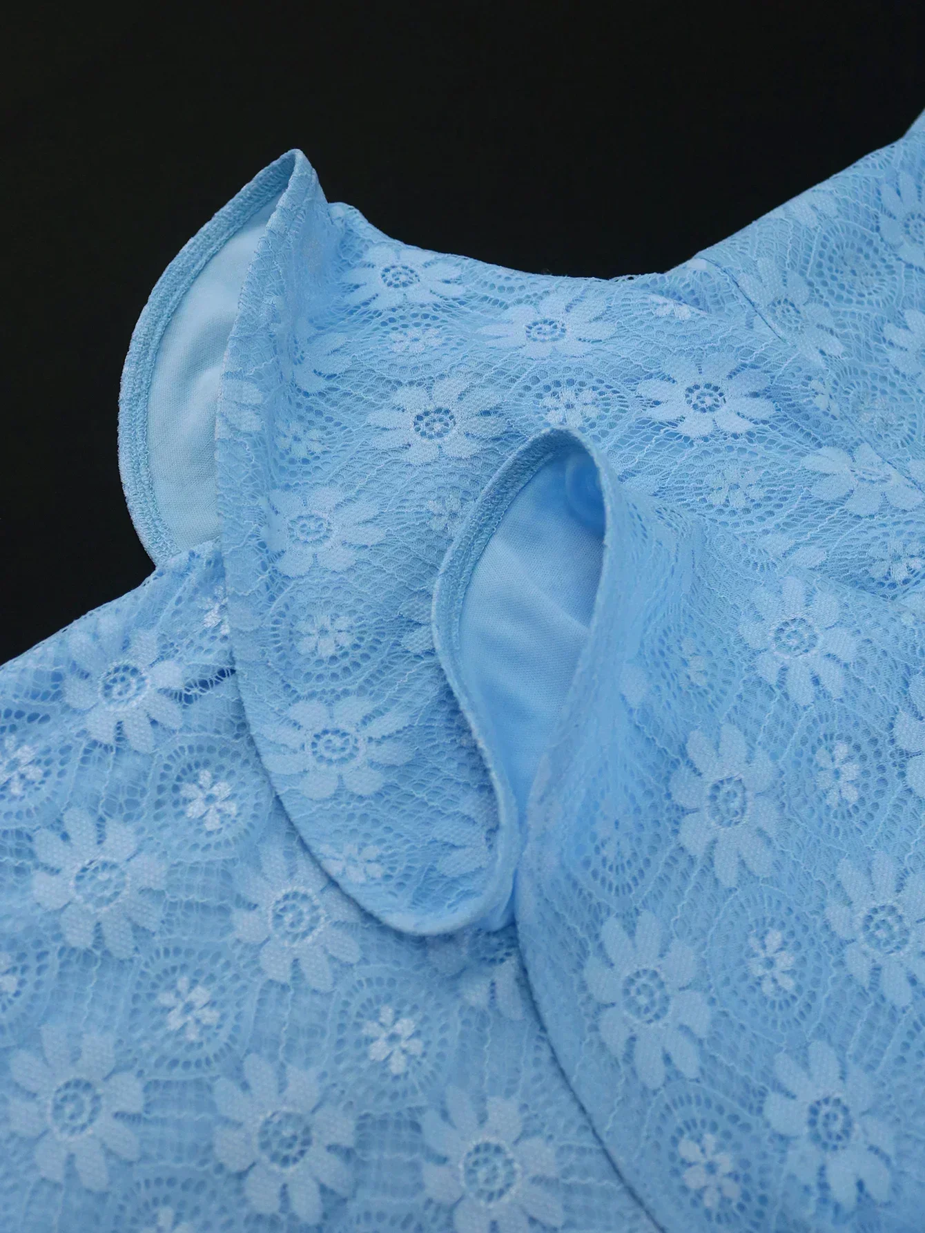 Элегантные Синие кружевные платья с баской для женщин вечерние миди круглым