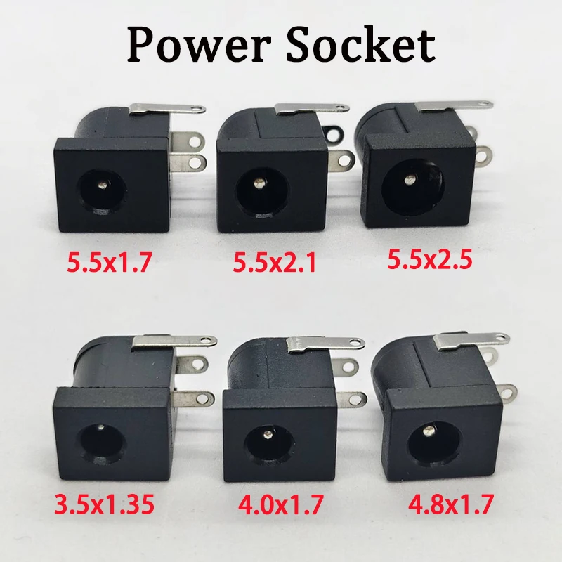 Фото 10/20 шт. Горячая распродажа: Разъемы Jack Socket 5.5x2.5мм, 5.5x2.1мм, 5.5/4.0/4.8x1.7мм, 3.5x1.35мм, 3-контактные, подключаемые №1
