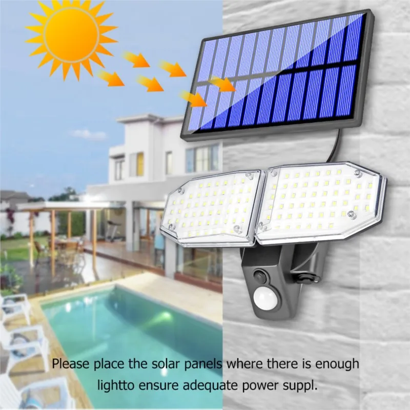 

ZK40 108/120/122/138LED Solar Lights Outdoor Motion Sensor Human Induction Adjustable Head IP65 Waterproof Solar Power Wall Lamp