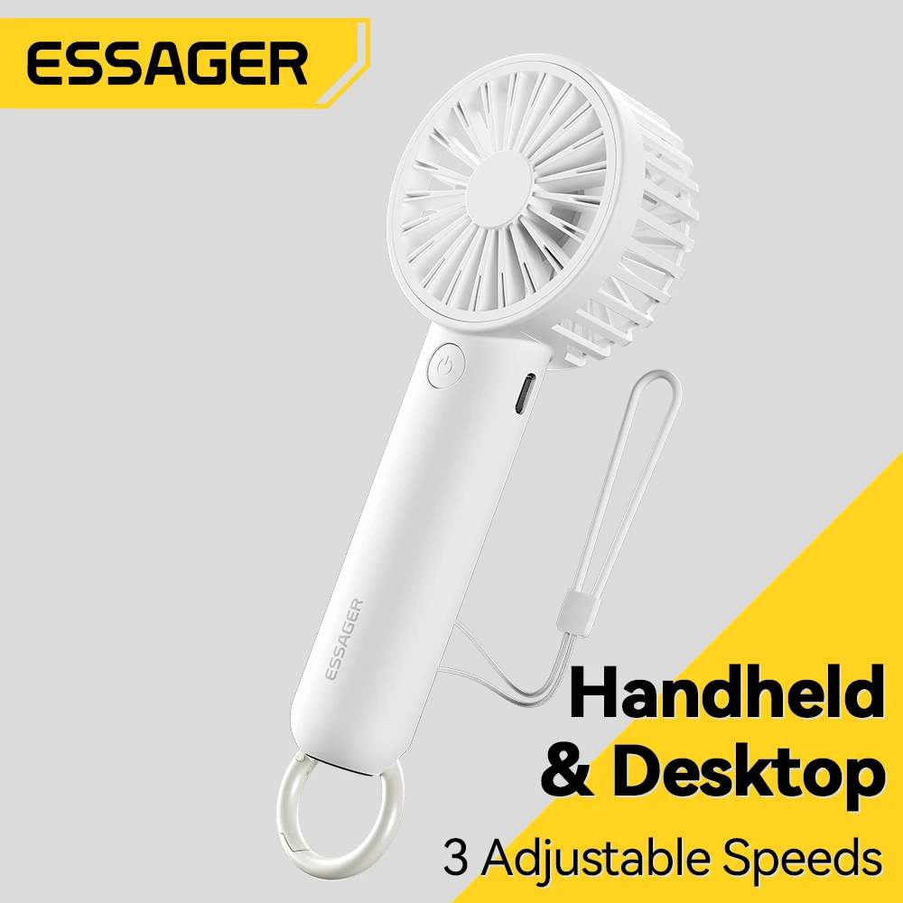 Essager 1200 мАч USB ручной мини-вентилятор портативный многофункциональный