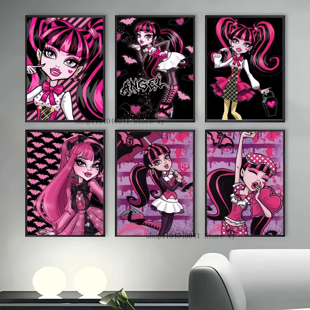 Аниме Девушка Монстр Высокая Дракулаура Плакат - Бумажная Печать Искусство Для