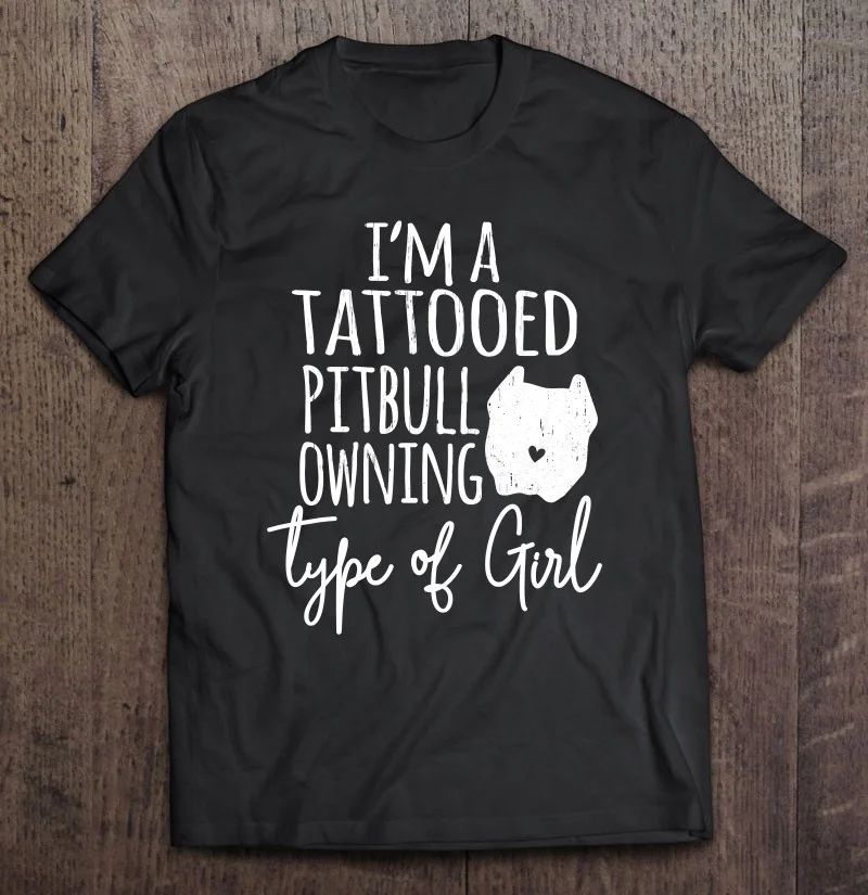 

Im A Tattooed Pitbull Memiliki Jenis Ikatan Simpul Perempuan Hadiah Ibu Kaus Pria Uniseks Kaus Atasan T-Shirt Besar
