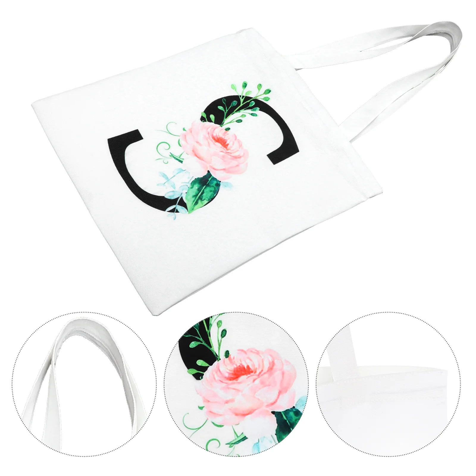 

Tote Bag Flower Printing Handbag Large Capacity Tote Bag Laptop Carrying Bag