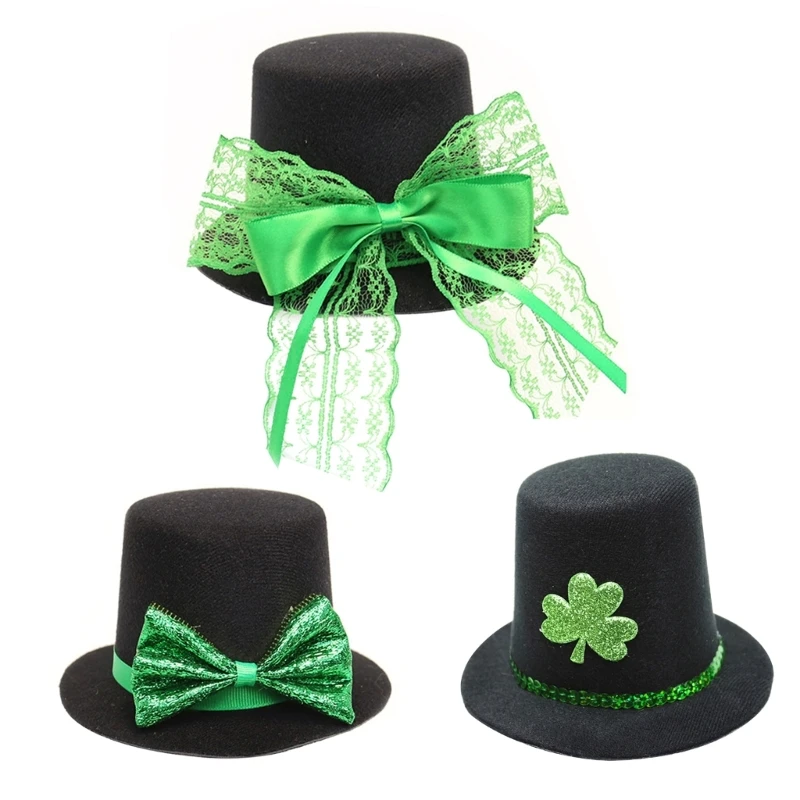 

Заколка для волос в виде шляпы, декоративная шпилька для волос в честь Дня Святого Патрика, праздничный головной убор, украшение на День ирландского национального праздника, Прямая поставка