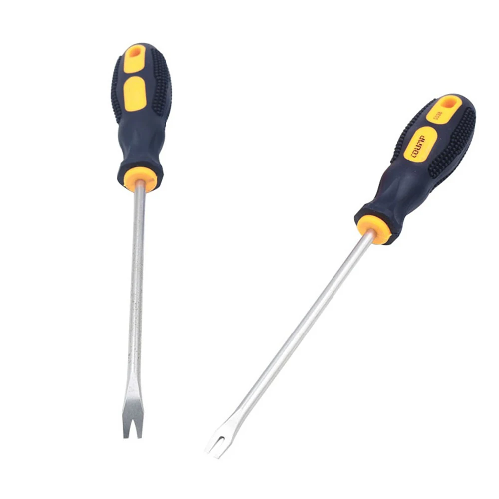 

Nail Puller Pry Tool Nail Remover U V Type Screwdriver 260mm With Rubber Handle Remove Tacks For Home Workshop Hand Tools