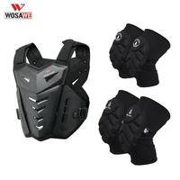 wosawe 1 suit motorcycle vest knee pads protect motorbike riding racing protective gear protect outdoor sport safety pads guards